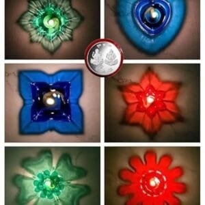 Soni Plastic Transparent Diya for Diwali Set of 12