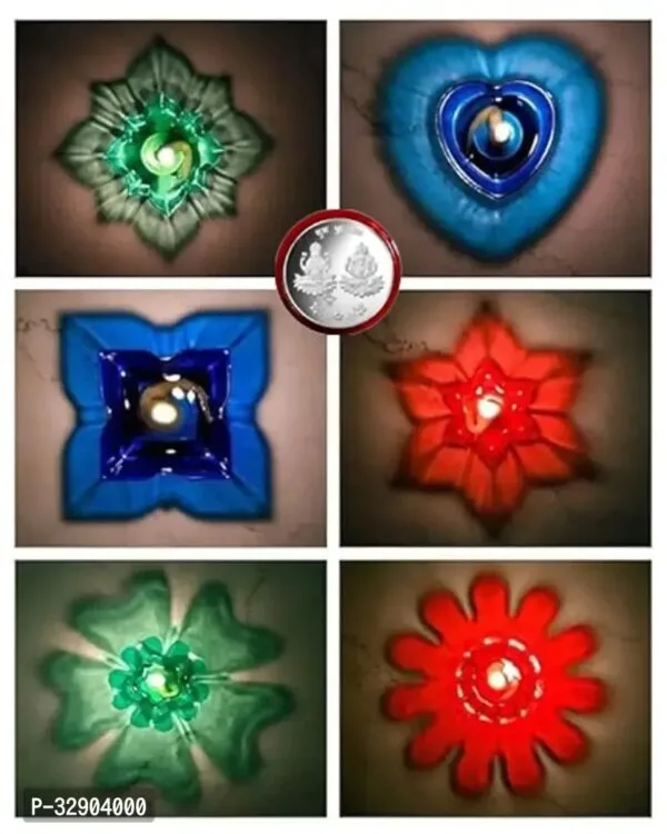 Soni Plastic Transparent Diya for Diwali Set of 12