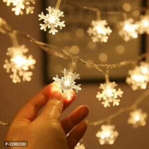 Snow Flakes Led Light String Light 3 Metre For Diwali Christmas and Festival Decoration*