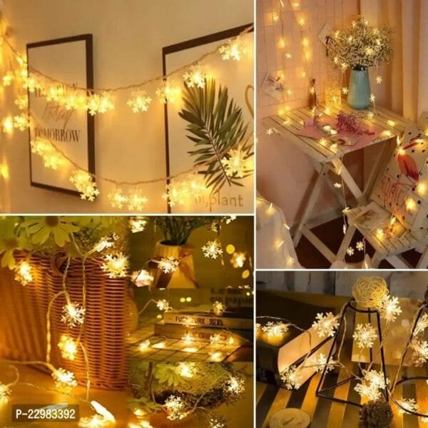 Snow Flakes Led Light String Light 3 Metre For Diwali Christmas and Festival Decoration*