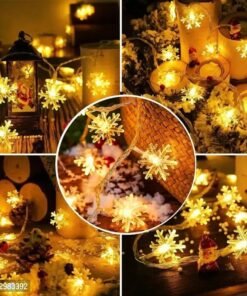 Snow Flakes Led Light String Light 3 Metre For Diwali Christmas and Festival Decoration*