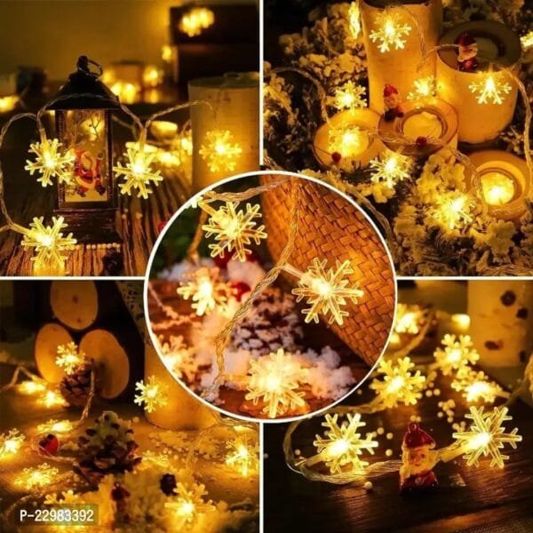 Snow Flakes Led Light String Light 3 Metre For Diwali Christmas and Festival Decoration*