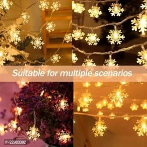 Snow Flakes Led Light String Light 3 Metre For Diwali Christmas and Festival Decoration*