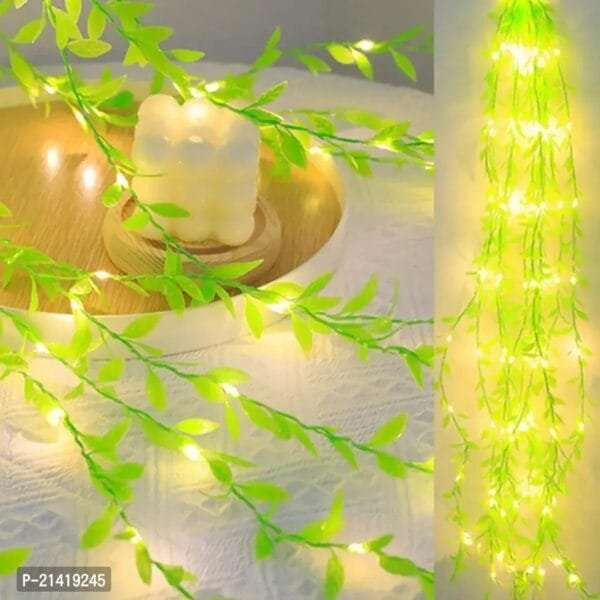 Artificial Vine Garland Fake Plants, Vine Hanging Garland with Fairy LED String Light, Curtain Light, Hanging for Home