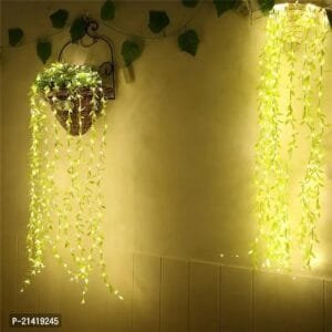 Artificial Vine Garland Fake Plants, Vine Hanging Garland with Fairy LED String Light, Curtain Light, Hanging for Home