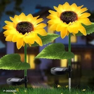 Sunflower Solar Lights Waterproof Garden Lights | 20 LED Starburst Swaying Lights