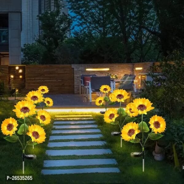 Sunflower Solar Lights Waterproof Garden Lights | 20 LED Starburst Swaying Lights