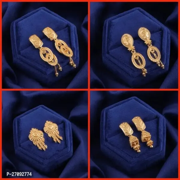 Premium Earrings Combo Of 4 For Girls And Womens Design By Delfa