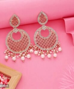 Gold Plated American Diamond Earrings For Women And Girls