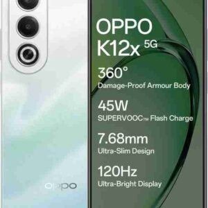 OPPO K12x 5G with 45W SUPERVOOC Charger In-The-Box (Breeze Blue, 128 GB) (6 GB RAM)