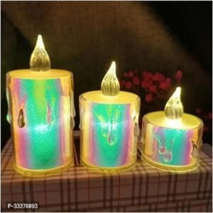 Candles Transparent Acrylic Led Tea Light Candle for Christmas, Festival,Candles 5 Pieces, Yellow, 2 cm