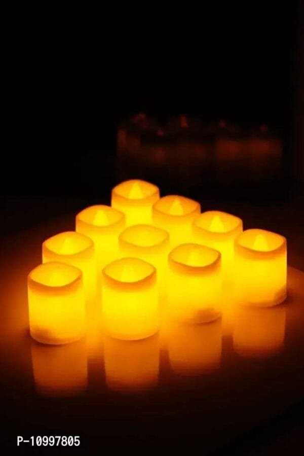 Divine Senses Flameless Diwali LED Tea Light Candle for Wedding, Party, Home Decoration Pack of 12, LED Candle for Decoration