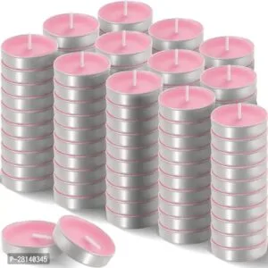 200 Pc Pink Tea Lights Candles Pink Smokeless Tealight Candles 2 Hours Mini Tealight Candles Dripless Pink Candles Bulk