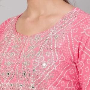 Stylish Pink Printed Kurta Bottom and Dupatta Set For Women