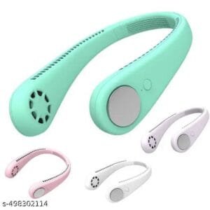 Trendy Personal Mini USB Bladeless Neck Fan Handfree Neck Fan Outdoors And Indoor Activities Rechargeable Fan 360 Rotation Nack Fan USB Fan (Multicolor)