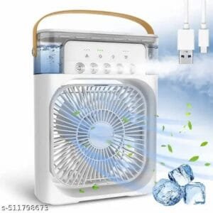 Portable Conditioner AC Cooler Humidifier, Persona Cooler With1/2/3 H Timing, LED Light, 3 Wind Speeds and 3 Spray Modes, for Office Home Dorm Travel