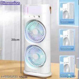 Portable Fan – Double Ended Spray Fan, Desk Fan with Mist Spray, Travel Cooler Fan, Water Misting Fan, USB Rechargeable Mini Desktop Table Cooling Fan for Office