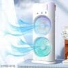 Portable Fan – Double Ended Spray Fan, Desk Fan with Mist Spray, Travel Cooler Fan, Water Misting Fan, USB Rechargeable Mini Desktop Table Cooling Fan for Office