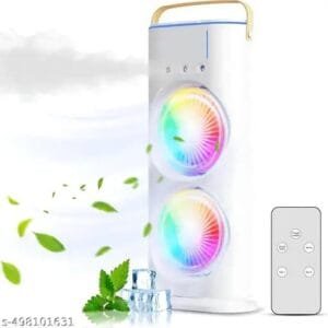Portable Fan – Double Ended Spray Fan, Desk Fan with Mist Spray, Travel Cooler Fan, Water Misting Fan, USB Rechargeable Mini Desktop Table Cooling Fan for Office