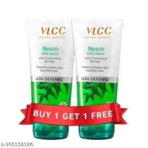 VLCC Neem Face Wash - 150 ml x 2 - Buy One Get One - Fights Acne & Pimples