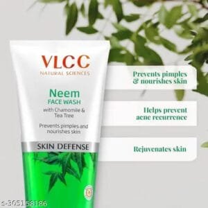 VLCC Neem Face Wash - 150 ml x 2 - Buy One Get One - Fights Acne & Pimples