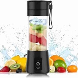Premium Usb Rechargeable Fruit Juicer Machine | 380Ml BPA FREE 400 W Juicer Mixer Grinder  (Blender For Smoothie And Juices | Portable Hand Blender For Kitchen | 1 Jar | Multicolor)