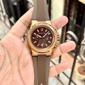 Record breaking precision, reliability, versatility, and design, this dashing Michael Kors timepiece for men is the pinnacle of hi-fashion watches.