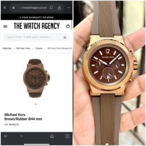 Record breaking precision, reliability, versatility, and design, this dashing Michael Kors timepiece for men is the pinnacle of hi-fashion watches.