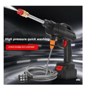 Wireless High Pressure Car Washer& Car Cleaning 48V Rechargeable Electric Pressure Washer Gun Machine Tool for Car,Bike,Gardening with Adjustable 3in1 Nozzle &5M Hose Pipe