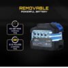 Wireless High Pressure Car Washer& Car Cleaning 48V Rechargeable Electric Pressure Washer Gun Machine Tool for Car,Bike,Gardening with Adjustable 3in1 Nozzle &5M Hose Pipe