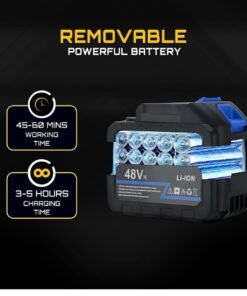 Wireless High Pressure Car Washer& Car Cleaning 48V Rechargeable Electric Pressure Washer Gun Machine Tool for Car,Bike,Gardening with Adjustable 3in1 Nozzle &5M Hose Pipe