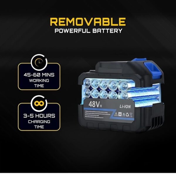 Wireless High Pressure Car Washer& Car Cleaning 48V Rechargeable Electric Pressure Washer Gun Machine Tool for Car,Bike,Gardening with Adjustable 3in1 Nozzle &5M Hose Pipe