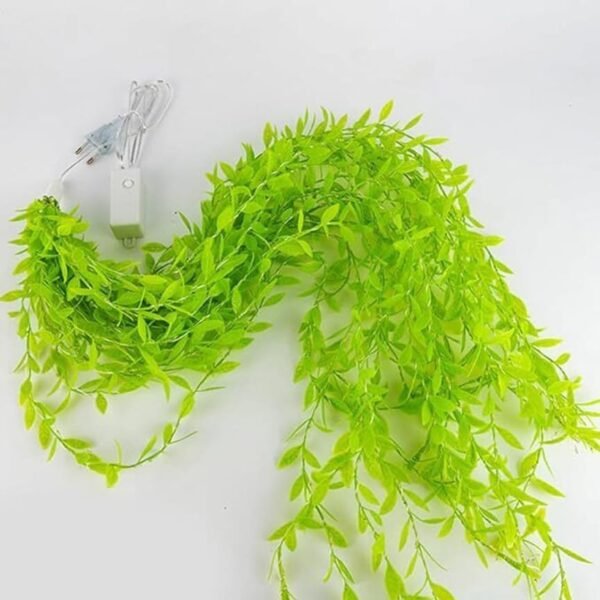LED Vine String Lights – Artificial Green Leaf Garland Fairy Lights for Home, Bedroom & Party Décor
