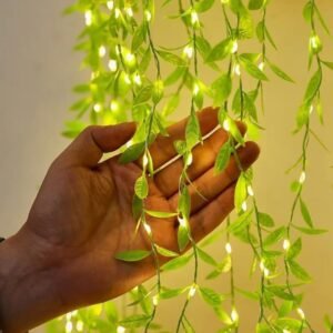 LED Vine String Lights – Artificial Green Leaf Garland Fairy Lights for Home, Bedroom & Party Décor