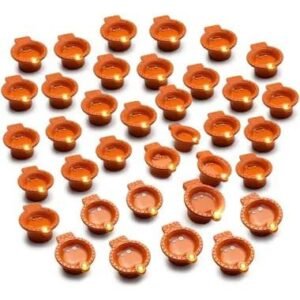 🪔 Set of 12 LED Clay Diyas – Traditional Diwali Decorative Lamps | Reusable Electric Diyas for Festive Décor