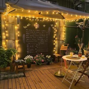 Warm White LED Fairy Lights – 15M Copper Wire String for Home & Festive Decor