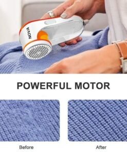 Nova Fabric Lint Remover | Rechargeable Clothes Fuzz Shaver | Stainless Steel Blades | For Sweaters, Jackets, Woollens, Sofa, Plush Toys & Blankets